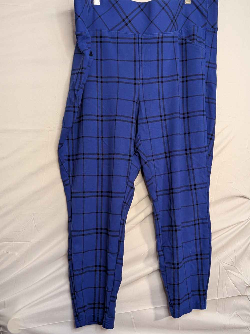 Torrid Studio Pixie Luxe Ponte Skinny Pants Blue Plaid Size 3R 22/24